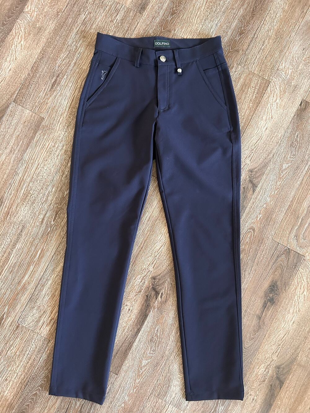 Golfino women’s navy blue slim tailored stretchy golf pants size 4